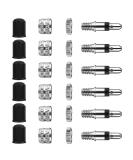 Tona on bicycle valve flash valve replacement set 24 parts Dunlop valve insert with seal valve cap accessories spare parts city bike trekking bike PUKY wheel bike valve change - Buy Online on SooperMarket.com