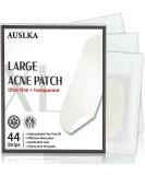 AUSLKA Large Blemish Acne Pimple Patches (44 Strips), Hydrocolloid Spot Dots, Blemishes Patch, Pimple Stickers, XL-Ultra Thin, Long Size, Suitable For Larger-area Outbreaks 44 Patches - Buy Online on SooperMarket.com