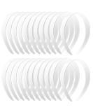 VOKOY 24 Pcs White Plastic Headbands  1 Wide No Teeth Plain Headbands DIY Hair Bands Headbands for Girls Women - Buy Online on SooperMarket.com