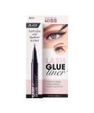 KISS Lash GLUEliner, 2-in-1 Felt-Tip Eyelash Adhesive and Eyeliner, Matte Finish, Foolproof Application, Easy Touch-Up, 0.02 Oz.- Black, Packaging May Vary - Buy Online on SooperMarket.com