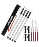 Hikeman Tarp Poles Adjustable Aluminum Telescoping Tarp Poles Lightweight Canopy Poles Portable Tent Poles for Outdoor Camping Backpacking Awning Silver 4poles - Buy Online on SooperMarket.com