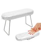 Professional Coldairsoap Nail Pillow Hand Rest & Holder - White Microfiber Leather Arm Stand for Manicure Art DIY at Nail Salons - Buy Online on SooperMarket.com
