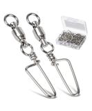 AMYSPORTS High Strength Fishing Snap Swivels Ball Bearing Swivels Stainless Fishing Swivels Saltwater Corrosion Resistance Barrel Swivel for Freshwater Fishing Size 0+0 (18lb) 25 pcs - Buy Online on SooperMarket.com