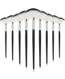 9 Pieces Facial Brushes Fan Mask Brushes, Soft Facial Applicator Brushes Tools for Peel Glycolic Mask Makeup for Mud Cream (Black and Silver) - Buy Online on SooperMarket.com