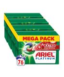 FAIRY NON BIO Ariel All-in-1 PODS Laundry Detergent Washing Liquid Tablets / Capsules 76 Washes (4x19) With Platinum Extra Stain Removal Deep Down Clean And Extra Stain Removal Platinum + Extra Stain Removal - Buy Online on SooperMarket.com