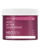 Dermalogy by Neogenlab Wine Lift PHA Gauze Peeling Pads - Korean Skincare Exfoliating & Firming Pads with AHA, BHA, PHA, LHA, Wine, Peptide & Collagen - 30 pads - Buy Online on SooperMarket.com