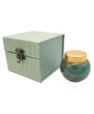 Handmade Ceramic Mini Urn for Human Ashes - Marine Blue Souvenir Urn for Home or Office Decoration - Buy Online on SooperMarket.com