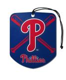 FANMATS 61553 MLB Philadelphia Phillies Hanging Car Air Freshener, 2 Pack, Black Ice Scent, Odor Eliminator, Shield Design with Team Logo - Buy Online on SooperMarket.com