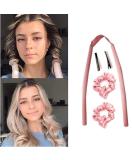 Upgrade Your Heatless Curls with DIY Curling Rod Headband - Soft Silk Ribbon Rollers for Long Medium Hair - Pink - Buy Online on SooperMarket.com