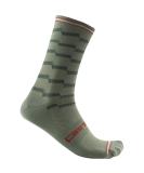 CASTELLI Men's Unlimited 18 Sock - XXL Defender Green | Premium Performance Cycling Socks for All Conditions | Shop Internationally - Buy Online on SooperMarket.com