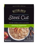Better Oats Steel Cut Insant Oatmeal with Flax Seeds Apples and Cinnamon 12.3 Ounce (Pack of 6) - Buy Online on SooperMarket.com