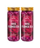 BLUE TEA - Rose Tea - 50 Gram (Pack of 2) | Farm Packed | Grade A Natural Sun Dried Rose Flower Petals | Herbal Tea | Recycled Food Grade Pet Jar |Caffeine Free | - Buy Online on SooperMarket.com