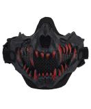 Airsoft Mesh Skull Mask for Halloween Cosplay & Paintball - Black - Buy Online on SooperMarket.com