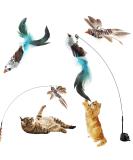 Ugbo Interactive cat toys intelligence cats toys cat fishing stable with springs simucatstick kitten magic wand toys flying bird cat toys for small big cats - Buy Online on SooperMarket.com