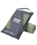 Rainleaf Microfiber Towel Perfect Travel & Sports &Beach Towel. Fast Drying - Super Absorbent - Ultra Compact. Suitable for Camping, Backpacking,Gym, Beach, Swimming,Yoga Army Green Large (24 x 48 inches) - Buy Online on SooperMarket.com