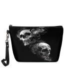 Biyejit Waterproof Cosmetic Bag & Travel Case for Women | Skull Skeleton Makeup & Lipstick Organizer - Buy Online on SooperMarket.com