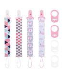 4-Piece Pacifier Band Set - Silicone Nucky Chain Clip for Baby Boys & Girls - Perfect Newborn Gift - Buy Online on SooperMarket.com