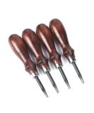 WUTA 4pc Leather Edge Bevelers Set - High Carbon Steel Skiving Tools for Keen Edge Cutting in Leathercraft (0.8mm+1mm+1.2mm+1.4mm) - Buy Online on SooperMarket.com