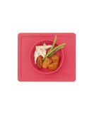 ezpz Mini Bowl (Coral) - 100% Silicone Suction Bowl with Built-in Placemat for Infants + Toddlers - Comes with a Reusable Travel Bag Coral M - Buy Online on SooperMarket.com