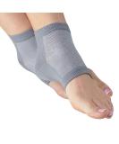 NatraCure Vented Moisturizing Gel Heel Sleeves - Skin Softening Treatment Socks for Cracked Heels & Dry Feet - Gray, Large - Buy Online on SooperMarket.com