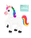 HAOBAOBEI Infant Unicorn Teether Toy - Natural Organic Silicone Teething Toy for Infants and Toddlers - Freezer Safe - White (1 Pack) - Buy Online on SooperMarket.com