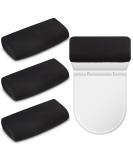 4 Pcs Black Fabric Stretch Toilet Tank Lid Cover Set - Bathroom Decor Accessories - 15.75 x 16.93 Inches - Buy Online on SooperMarket.com