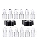 12 Pack 2ml Mini Clear Glass Roll-On Bottles - Refillable Essential Oil & Perfume Containers with Black Caps | Ideal for Cosmetics & Sampling - Buy Online on SooperMarket.com