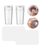 Allazone Clear Nail Stamper Double Sided Nail Art Stamper Clear Silicone Nails Stamping Jelly Nail Art Stamping Stamper for Manicure Tools (2 PCS) - Buy Online on SooperMarket.com