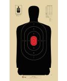 Official B-34 Target - 25 Yard Police Pistol Silhouette Target - Reduced from 50 Yard B-27 Red - Buy Online on SooperMarket.com