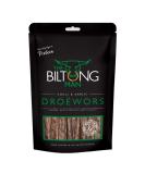 The Biltong Man | Chilli Garlic Dro wors Sticks | Healthy High Protein Beef Snack with Chilli Bite | Keto-friendly South African Dried Beef Sausage | 500 g (Pack of 1) - Buy Online on SooperMarket.com