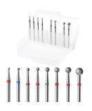 ERUIKA 8Pcs Ball Diamond Drill Bits Set - Nail File Gel Polishing Acrylic Manicure Pedicure Cuticle Tools - Buy Online on SooperMarket.com
