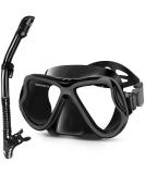 Greatever Dry Snorkel Set,Panoramic Wide View,Anti-Fog Scuba Diving Mask,Professional Snorkeling Gear Black Adults - Buy Online on SooperMarket.com
