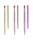Yoizyfree 3 PCS Retractable Lip Brush Set - Double-Ended Travel Makeup Brushes for Lipstick & Lip Gloss (Gold Pink Purple) - Perfect for International Shipping - Buy Online on SooperMarket.com