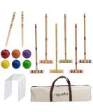 ropoda Six-Player Croquet Set with Wooden Mallets  Colored Balls  Sturdy Carrying Bag for Adults &Kids  Perfect for Lawn Backyard Park and More. - Buy Online on SooperMarket.com