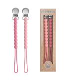 Pacifier Clips Baby Girls - MORIBOX Paci Clip 2 Pack R-Pink for Soothing Baby Binky Holder - Perfect Shower or Birthday Gift - Buy Online on SooperMarket.com