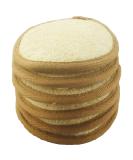 6-Piece Natural Exfoliating Face Pad Loofah Sponge Set - Shower Scrubber for Body Bath Spa, Men & Women - Renewable Resource - Buy Online on SooperMarket.com