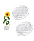 2Pcs Clear Plastic Ikebana Kenzan Floral Frogs - 70mm2.76 - Flower Arrangement Pin Holder with Suction Cups - Buy Online on SooperMarket.com