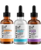 ArtNaturals Anti-Aging-Set with Vitamin-C Retinol and Hyaluronic-Acid - Serum for Anti Wrinkle and Dark Circle Remover  All Natural and Moisturizing (3 x 1 Fl Oz / 30ml) (ANAA-0101) 1 Fl Oz (Pack of 3) - Buy Online on SooperMarket.com
