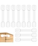 Septeamay 10 pieces of child locking for closet and drawers drawer protection for baby and children for door cupboards fridge cabinet lock with 3m glue without drilling - white 10 pieces (1 pack) - Buy Online on SooperMarket.com