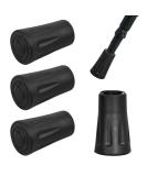 Buy 4 Rubber Buffers for Hiking Sticks - Replacement Tips for Nordic Walking & Crutches | 12mm Anti-Slip Design - Buy Online on SooperMarket.com