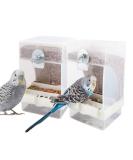 PINVNBY No-Mess Bird Feeder for Parrots - Seed Food Container with Perch - Ideal for Budgerigar, Canary, Cockatiel, Finch, Parakeet, and More - Buy Online on SooperMarket.com