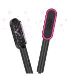 Prizm Hair Straightener Brush - Fast Heating Negative Ions Anti-Scald Design 4 Temp Settings Dual Voltage - Perfect Gift for Women - Buy Online on SooperMarket.com