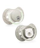 LOVI Dynamic Silicone Pacifier 0-3 Months BPA-Free Buddy Bear Collection 2 Pack Grey 0-3 Months (Pack of 2) - Buy Online on SooperMarket.com
