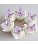 GEORLD 48 Purple Edible Wafer Paper Butterflies Cake Decorations Cupcake Topper - Buy Online on SooperMarket.com
