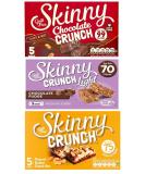 Skinny Crunch Bar Bundle - Skinny Crunch Chocolate Fruit & Nut 5x24g Skinny Crunch Peanut Butter 5x20g and Skinny Crunch Light Chocolate Fudge 5x19g - Buy Online on SooperMarket.com