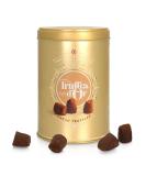 Mathez Truffes Fantaisie - Chocolate truffles dusted with cocoa powder in a golden round tin - 500g - Buy Online on SooperMarket.com