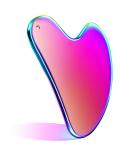 Nuanchu Rainbow Stainless Steel Gua Sha Tool - Facial Massage for Tightening Skin Body Eyes & Neck - Travel Pouch Included - Perfect Skin Care Gift - Buy Online on SooperMarket.com