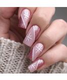 Vatocu Christmas Short Red Press on False Nails - Snowflake & Snowman Design (24pcs) - Buy Online on SooperMarket.com