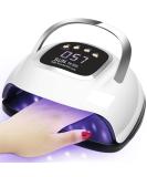 LKE UV Nail Lamp 220W | 4 Timers | Gel Nail Dryer for Gel Polish Kit | Professional Nail Art Tools | Automatic Sensor | Black - Buy Online on SooperMarket.com