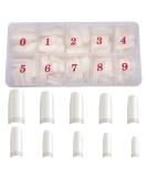WJIASI Natural False Nails Oval French Acrylic Nails Artificial Nails Tips for Girls Women Natural Color (500 Pieces 10 Sizes) - Buy Online on SooperMarket.com